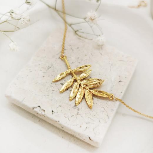 北京仓｜Elise Tsikis-Dimos-金色橄榄叶 项链［法国设计师］ 商品图3