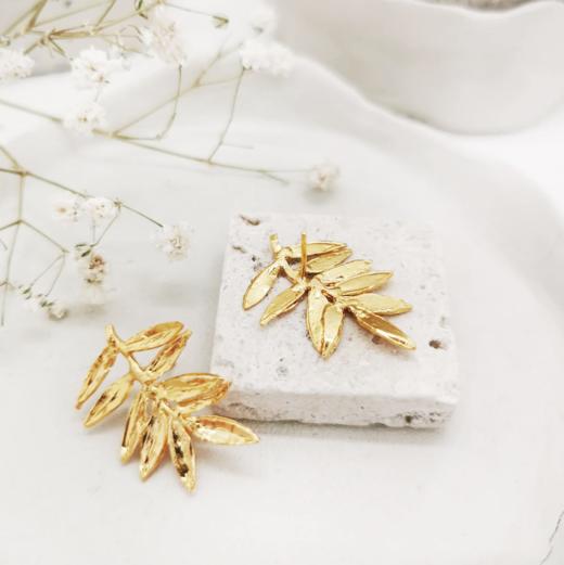 北京仓｜Elise Tsikis-Matrona-金色橄榄叶 耳环［法国设计师］ 商品图2