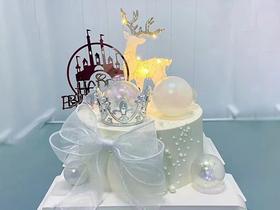 网红水晶麋鹿生日蛋糕