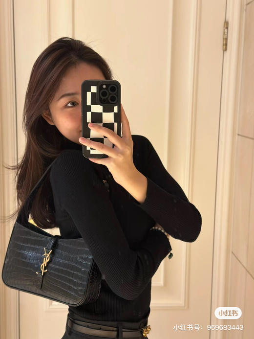 杨树林复古腋下包-鳄鱼纹 商品图3