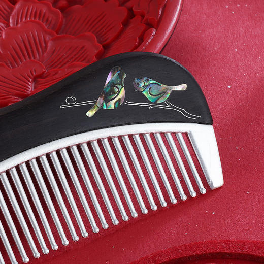 子佩集S999银比翼相思梳子【YJSZ010】2305 商品图1