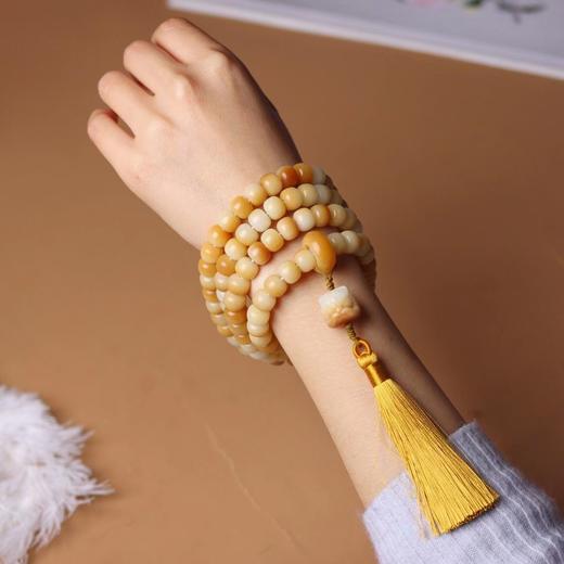 敦煌问天 菩提手串108颗手链项链挂脖 原创diy白玉菩提子串珠手持 商品图7