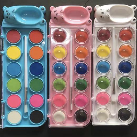 小卡尼固体水彩画颜料套装12/18色/24/36色粉饼水彩盒装便携式固体颜料手绘美术用品1盒 商品图4