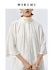 HIDEMI 水洗廓形极简褶皱微伞状多粒扣上衣 商品缩略图5