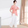 时尚妈妈装新款不对称打底衫+直筒阔腿裤休闲套装QYM-JJ-GQ968-Y 商品缩略图1