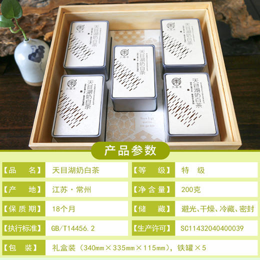 新茶2024天目湖特级奶白茶 明前安吉白叶绿茶溧阳特产茶叶礼盒200g 商品图1