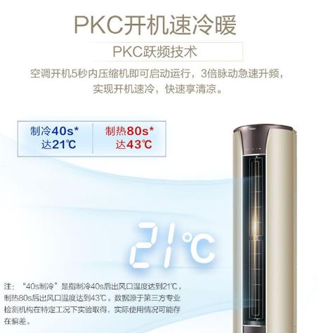海尔3匹变频立式客厅空调柜机【 KFR-72LW/25QBA81U1】 一级能效 自清洁 智能WIFI 商品图5