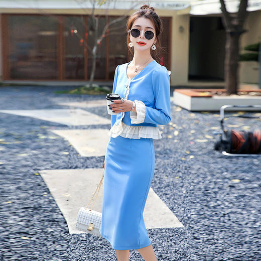 舒适百搭，时尚淑女套装裙小香风套裙HR-MYYS8022 商品图3