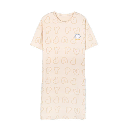 夏季新品纯棉短袖睡裙 女士休闲可外穿家居服睡衣 商品图8