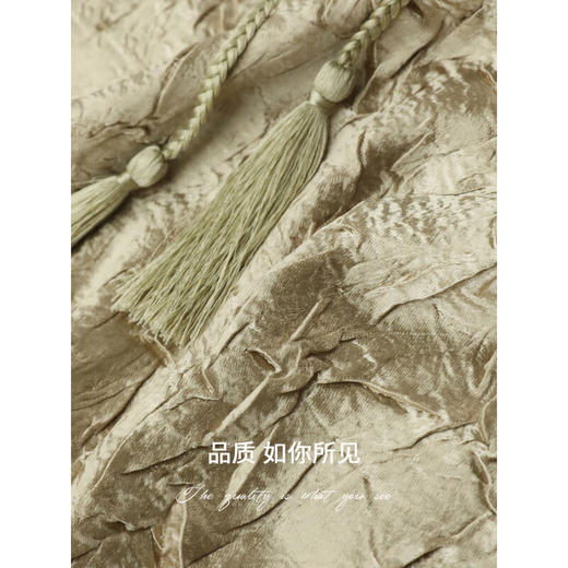 COCOBELLA高奢质感褶皱肌理背心裙流苏光泽千金风连衣裙FR160 商品图3