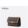 3楼 FION女包 菲安妮老花小方包 2023新款女包时尚轻奢高级感单肩包腋下包（FAAFJLU003啡/驼色） 商品缩略图0