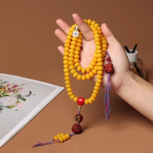 敦煌问天 菩提手串108颗手链项链挂脖 原创diy白玉菩提子串珠手持 商品图8