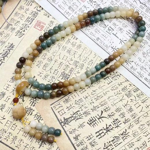 敦煌问天 菩提手串108颗手链项链挂脖 原创diy白玉菩提子串珠手持 商品图4