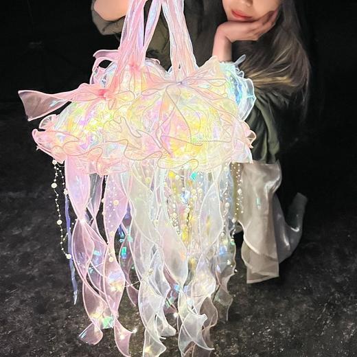 网红水母灯笼成品摆地摊发光玩具手提小夜灯气氛挂饰 商品图5