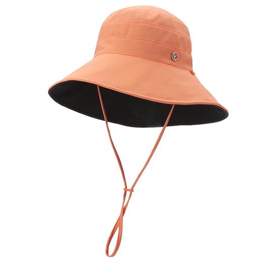 蕉下穹顶系列双面防晒渔夫帽-西柚粉黑色 商品图0