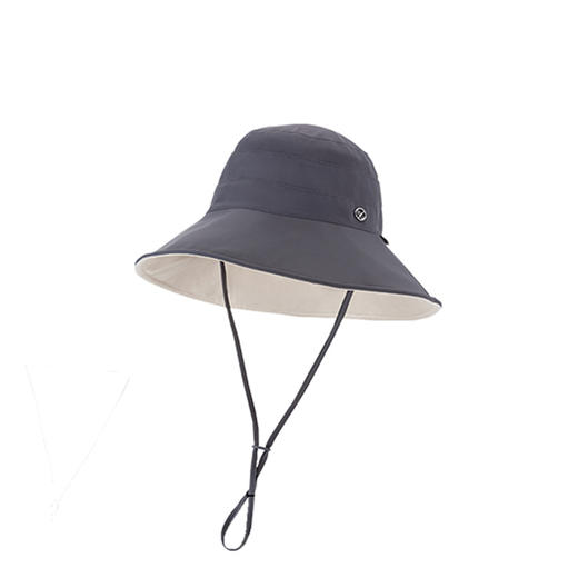 蕉下穹顶系列双面防晒渔夫帽-远山灰米色 商品图0