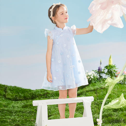 【110-160】女童夏款网纱仙女公主连衣裙马骑顿旗下LAVI 商品图4