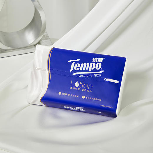 f『得宝Tempo』lotion抽取式乳霜纸面巾纸70抽四层4包*3提 共12包 商品图6