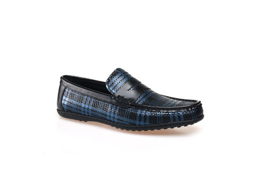 豪麟名鞋奥莱迪嘉男鞋牛皮革商务鞋DJWTA31MS006蓝色  原价1960元 商品图0