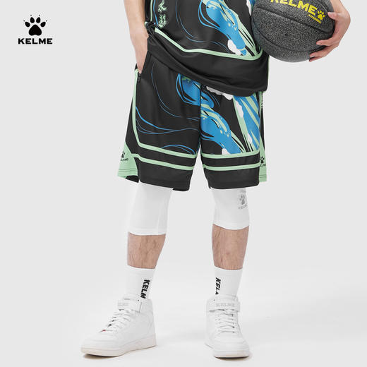 KELME卡尔美潮流篮球短裤夏季风生水起系列休闲美式运动裤五分针织裤 商品图0