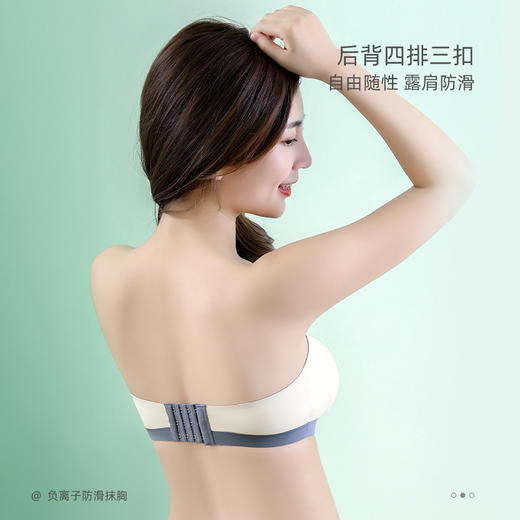 【放心跳不会掉！】无肩带防滑隐形文胸，隐形无钢圈内衣抹胸！可拆卸杯垫 商品图1