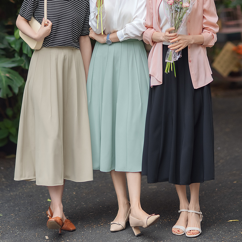 原价159秒杀89 丨”轻熟的优雅“定制冰丝复古中腰过膝伞裙