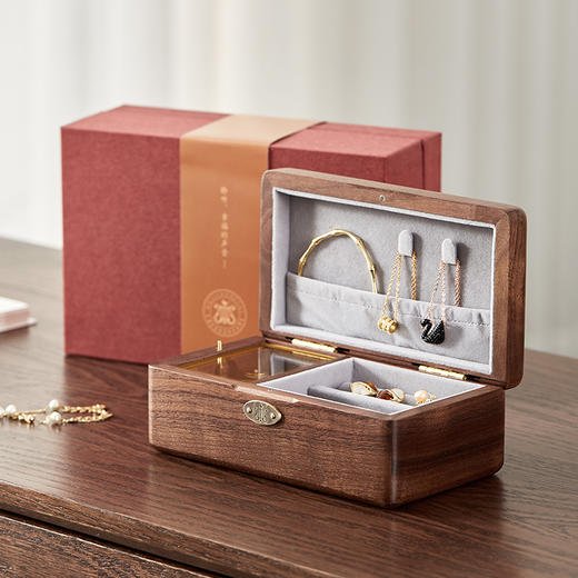 初心| 胡桃木花梨木首饰音乐盒 商品图5