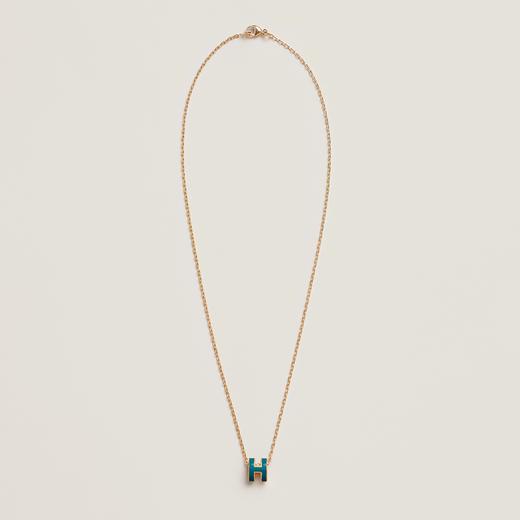 【预定款】爱马仕 Hermes 女士玫瑰金 粉色/蓝色/黑色/橙色  Mini Pop H项链 原装全套礼盒 商品图2