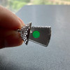高冰种阳绿翡翠平安无事牌18k白金钻石镶嵌 商品缩略图8