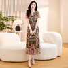 碎花连衣裙气质修身显瘦洋气别致年轻妈妈长裙CLYZ23111-1 商品缩略图6