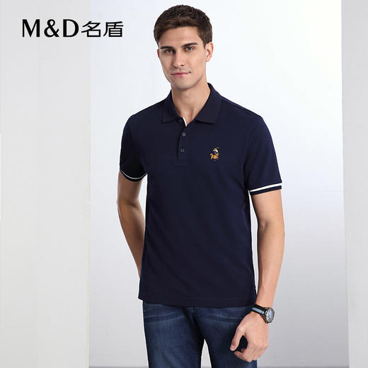 【菁英同款】名盾短袖Polo衫纯棉夏季薄款翻领t恤保罗衫男22592 商品图2