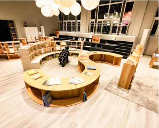 三层半圆绘本架幼儿园绘本馆阅读区儿童半圆毛毛虫中岛绘本架 商品图3