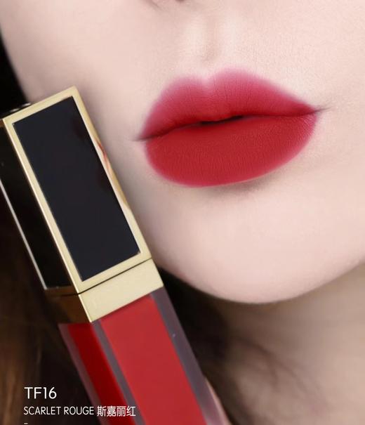 TF新品黑金唇釉 129欢愉 121入戏122怦然/16斯嘉丽红/123浴火 商品图6