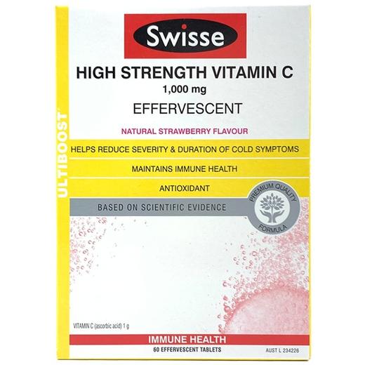 现货  Swisse 维C+维D+锌四合一泡腾片60片 商品图0