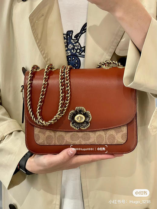 蔻驰山茶花 棕色 商品图4