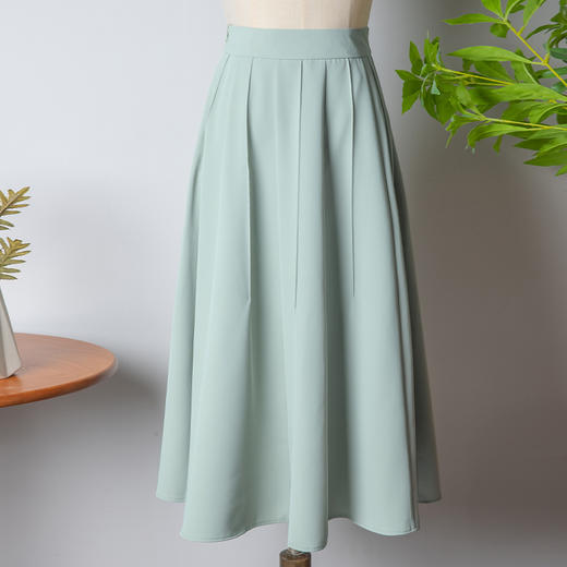 原价159秒杀89 丨”轻熟的优雅“定制冰丝复古中腰过膝伞裙 商品图5