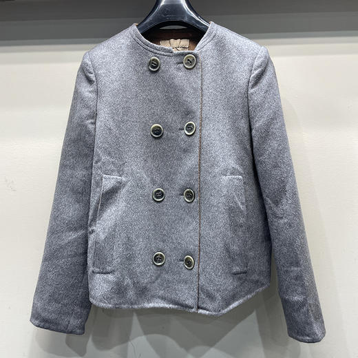 意大利产 GIORGIO ARMANI/阿玛尼 女商务休闲山羊毛兔毛混纺外套 商品图0