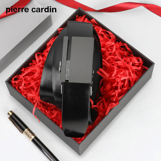 皮尔卡丹男士皮带新潮2023款牛皮腰带镂空潮 商品图2