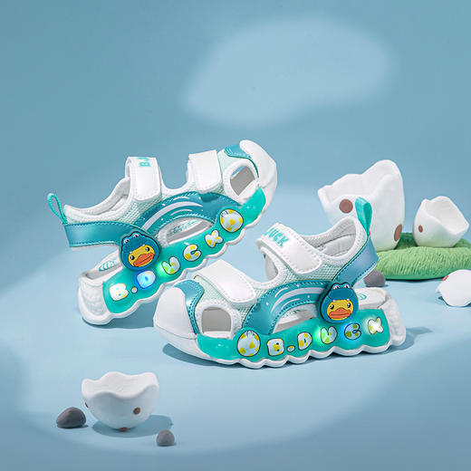 B.Duck小黄鸭童鞋儿童夏季休闲百搭运动凉鞋宝宝潮鞋子 B2483015 商品图2