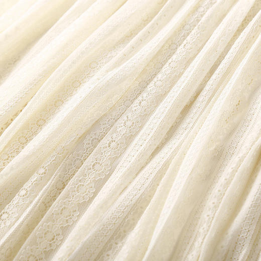 NYL-9729 蕾丝半身裙女2023春秋新款时尚洋气高腰拼接小个子减龄百褶中长裙 商品图2