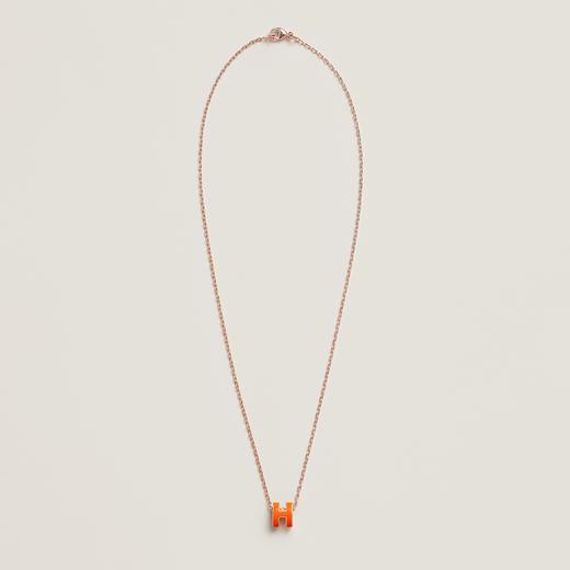 【预定款】爱马仕 Hermes 女士玫瑰金 粉色/蓝色/黑色/橙色  Mini Pop H项链 原装全套礼盒 商品图1