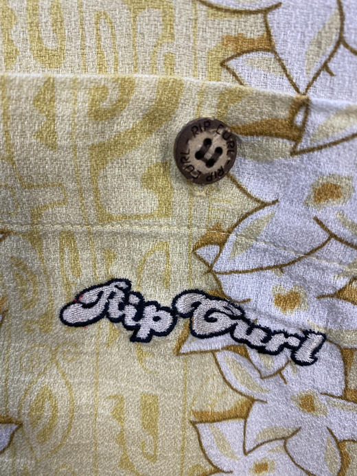 90年代 Vintage RIP CURL 刺绣 100% 全棉 特殊剪裁 夏威夷衫_HWIS(L-XL) 商品图1