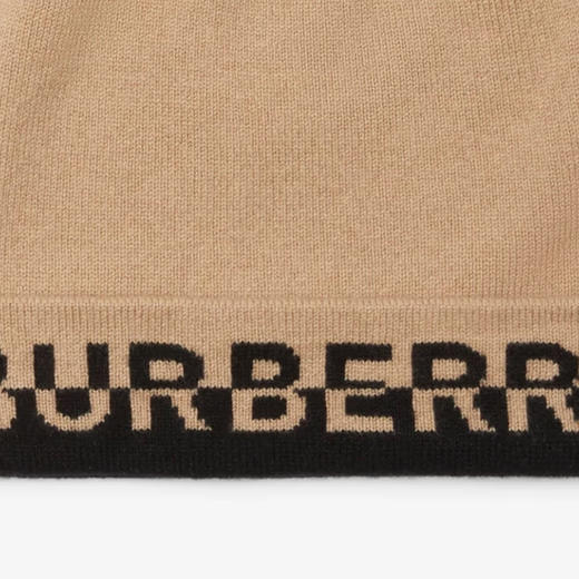 BURBERRY 巴宝莉 男士徽标嵌花羊绒毛线针织帽 卡其色 8061035 A7026 商品图2