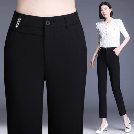 OL通勤风，西装裤宽松职业上班高腰休闲大码裤NSM7013 商品图3
