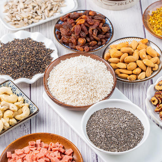 【神价3罐装 | 送碗勺】燕花姬 奇亚籽水果藕粉+桂圆红枣枸杞藕粉+桂花坚果藕粉 500g每罐 铁罐装 商品图4