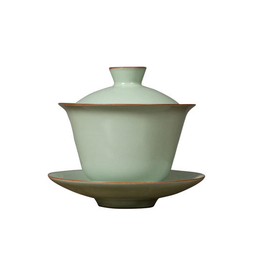 茶香记 汝窑春夜三才盖碗 青瓷 清新淡雅 简约 古典雅致 功夫茶具 商品图4