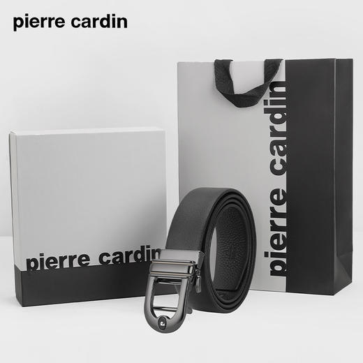 皮尔卡丹男士皮带新潮自动扣腰带头层牛皮裤带 商品图3