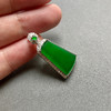高冰种阳绿翡翠平安无事牌18k白金钻石镶嵌 商品缩略图7
