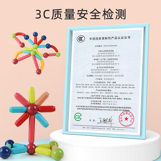 磁力棒儿童积木拼装玩具益智片宝宝早教1大颗粒 商品图3