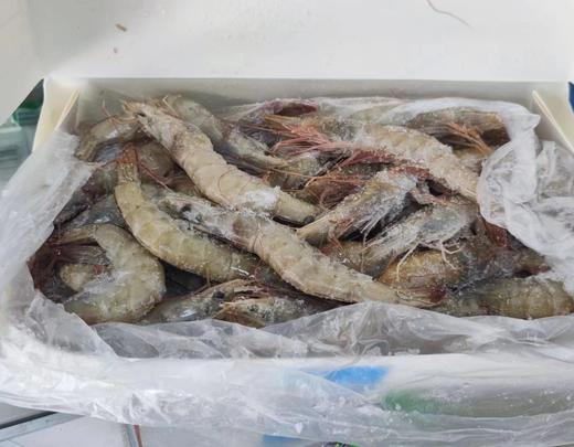 冷冻生南美白虾40/50（带头带壳）2.8斤/盒 商品图3